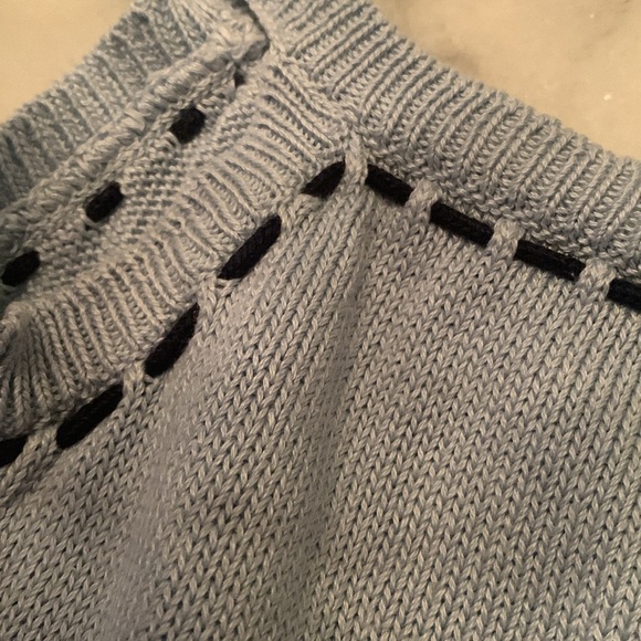 Moschino Sweater Cami Tank Italian 🇮🇹 Cotton Sleeveless Baby Blue 6 - Picture 4 of 5